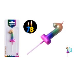 Velas De Números Iridiscentes