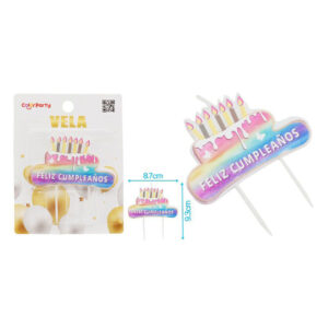 Velas Tarta Feliz Cumpleaños Degradados