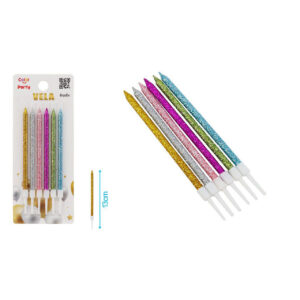 Velas Multicolor Con Purpurinas