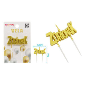 Velas Zorionak Amarillo