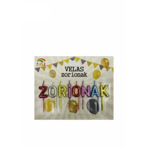 Velas Zorionak (Colores Variables)